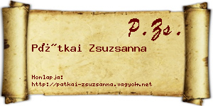 Pátkai Zsuzsanna névjegykártya