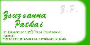zsuzsanna patkai business card